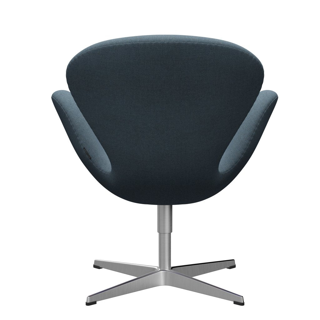 Fritz Hansen Swan-stol, satinpolerad aluminium/omskull naturlig/ljusblå