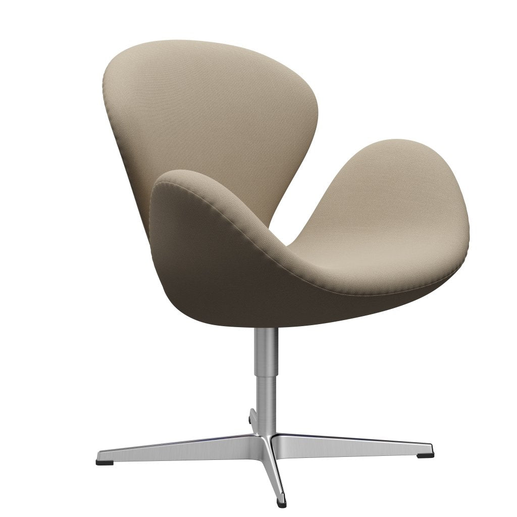 Fritz Hansen Swan -stol, satinpolerad aluminium/stålcut beige