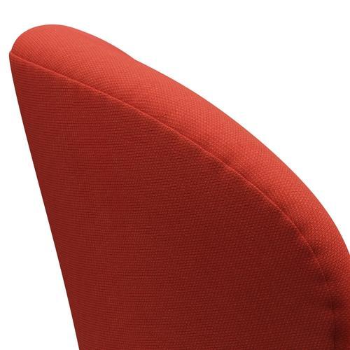 Fritz Hansen Swan -stol, satinpolerad aluminium/stålcut High Red