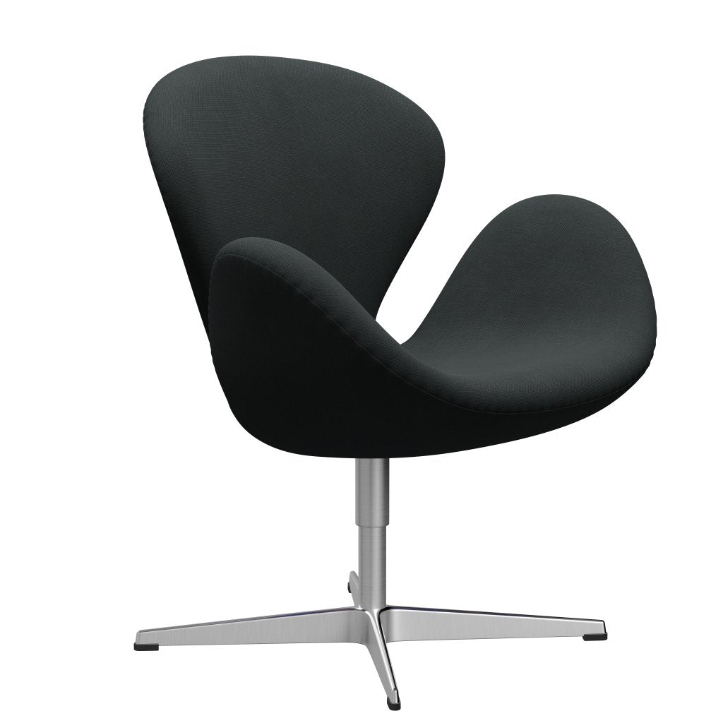 Fritz Hansen Swan -stol, satinpolerad aluminium/stålkolkol