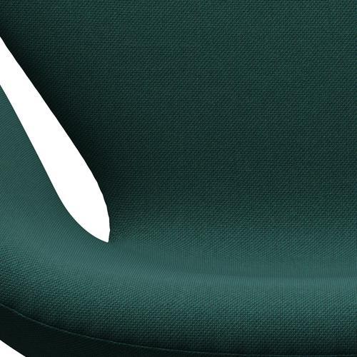 Fritz Hansen Swan -stol, satinpolerad aluminium/steelcut -trio mörkgrön