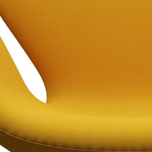 Fritz Hansen Swan Chair, Satin Polished Aluminium/Steelcut Trio Yellow