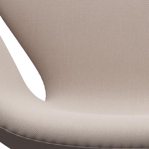 Fritz Hansen Swan Chair, Satin Polished Aluminium/Steelcut Trio Light Beige