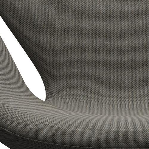 Fritz Hansen Swan Chair, Satin Polished Aluminium/Steelcut Trio Light Grey -brown