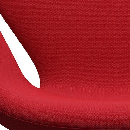 Fritz Hansen Swan -stol, satinpolerad aluminium/stålcuttrio Högröd