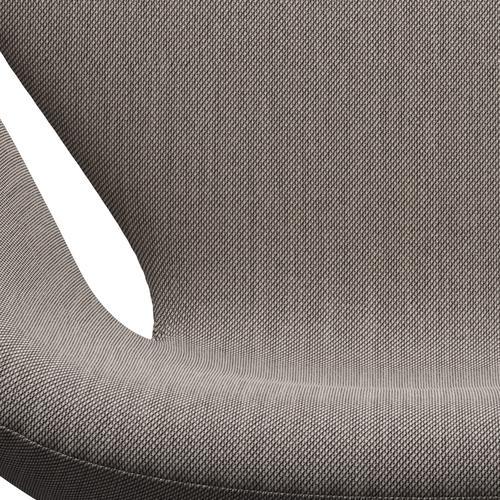 Fritz Hansen Swan Chair, Satin Polished Aluminium/Steelcut Trio Pink/White/Black