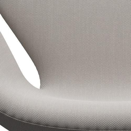 Fritz Hansen Swan Chair, Satin Polished Aluminium/Steelcut Trio White & Gray