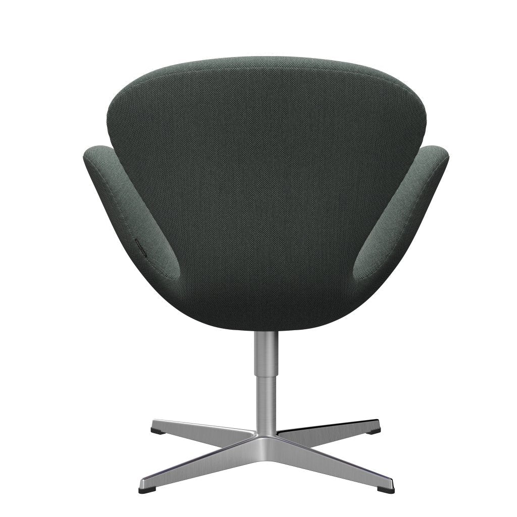 Fritz Hansen Swan -stol, satinpolerad aluminium/steelcut trio whire/mörkgrön