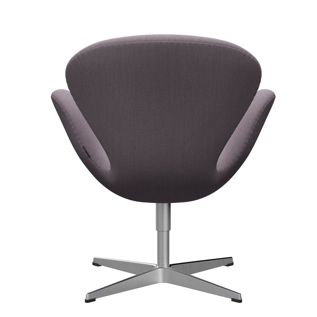 Fritz Hansen Swan -stol, satinpolerad aluminium/stålcuttrio vit/lila