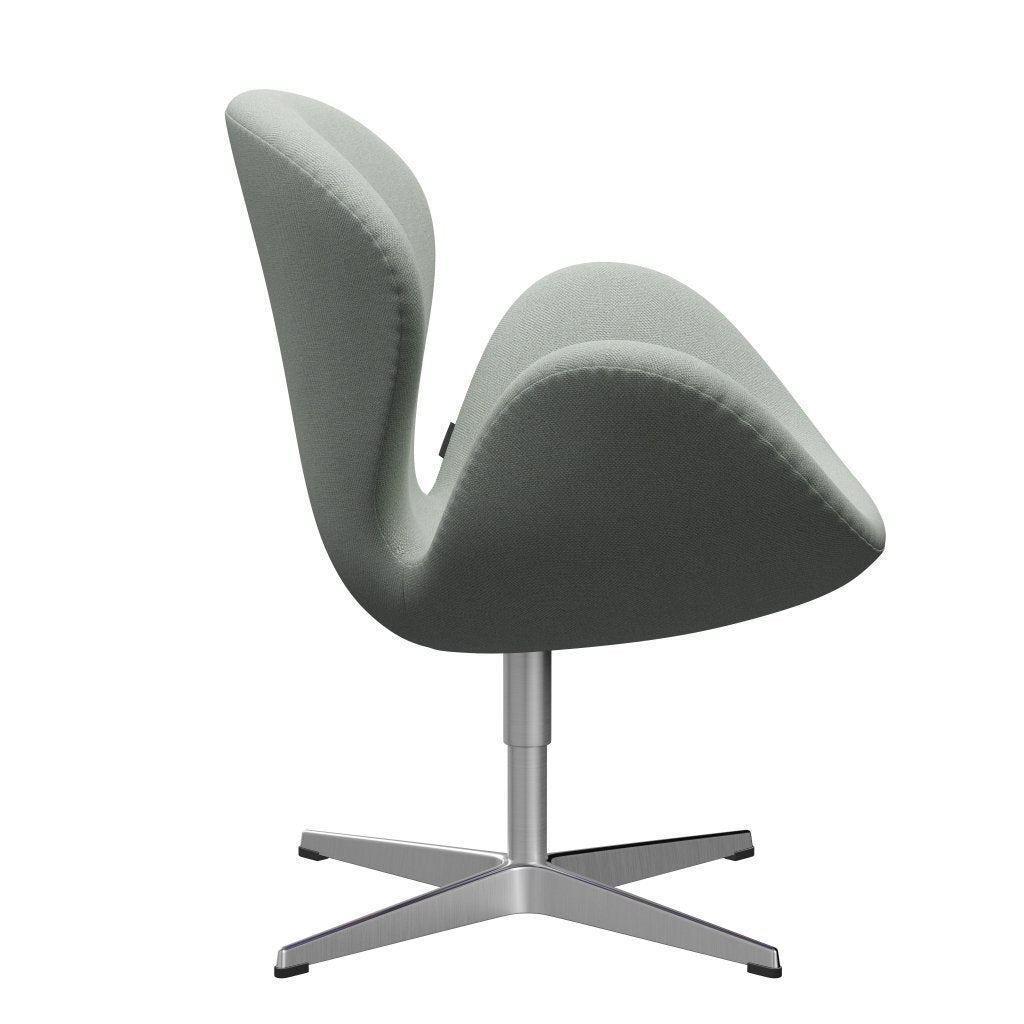 Fritz Hansen Swan -stol, satinpolerad aluminium/Sunniva Mint Green