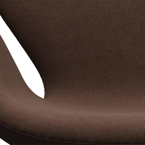 Fritz Hansen Swan -stol, satinpolerad aluminium/sunniva choklad/kastanj