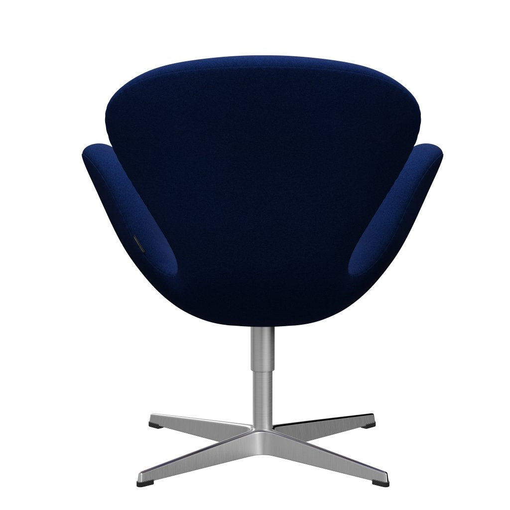 Fritz Hansen Swan Chair, Satin Polished Aluminium/Tonus Royal Blue