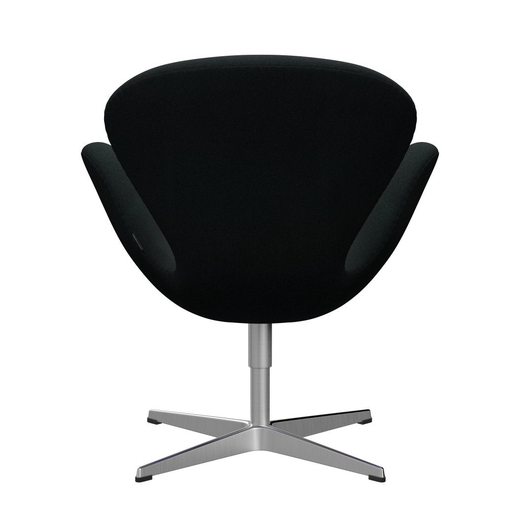 Fritz Hansen Swan -stol, satinpolerad aluminium/tonus svart