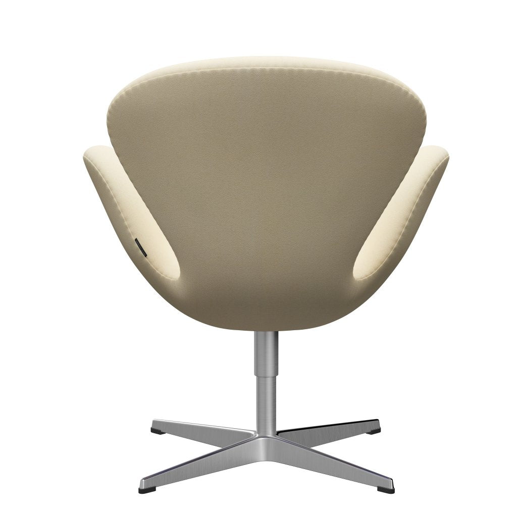 Fritz Hansen Swan -stol, satinpolerad aluminium/tonus av vit