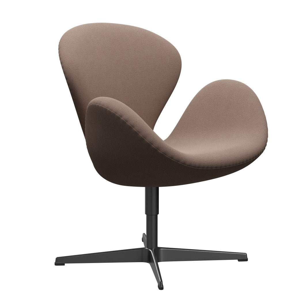 Fritz Hansen Swan -stol, svart lackerad/fångst brun