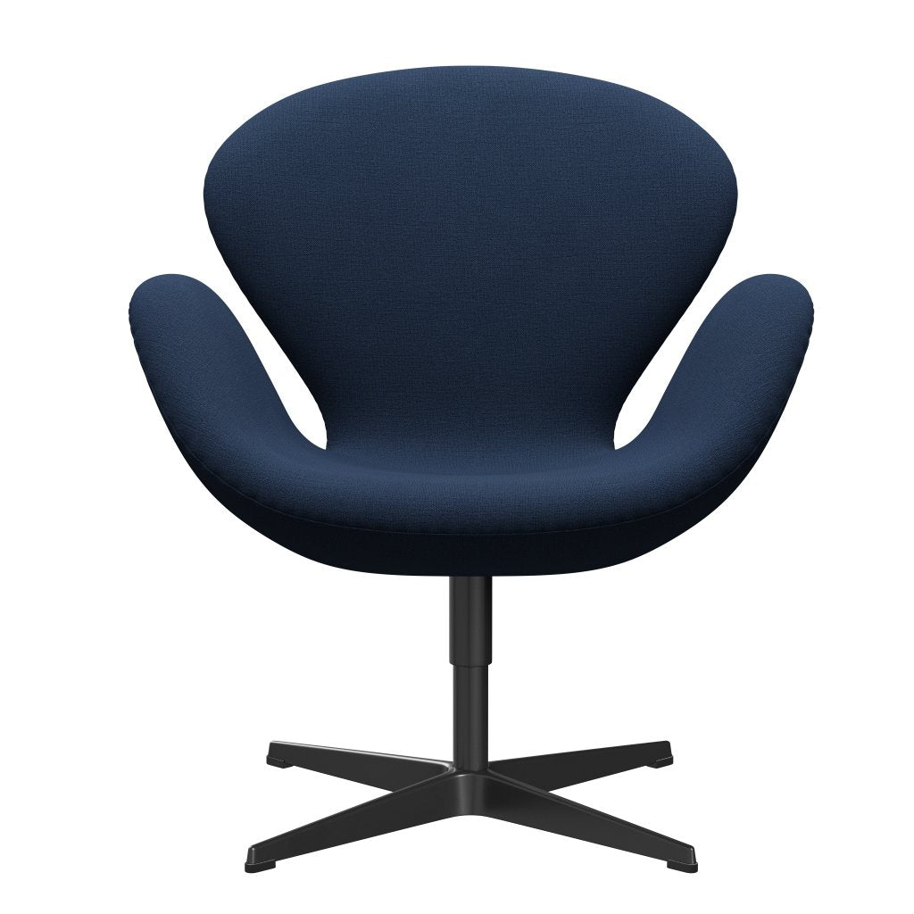 Fritz Hansen Swan -stol, svart lackerad/kristen Blue Blue