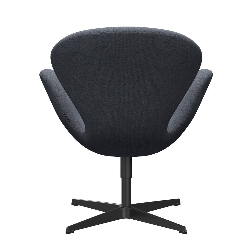 Fritz Hansen Swan -stol, svart lackerad/kristen. Orange/blå