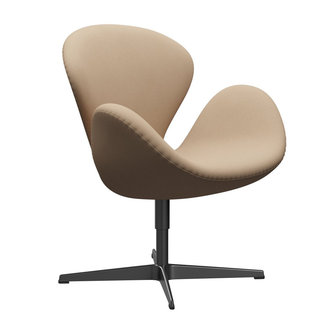 Fritz Hansen Swan -stol, svart lackerad/komfort beige (61003)
