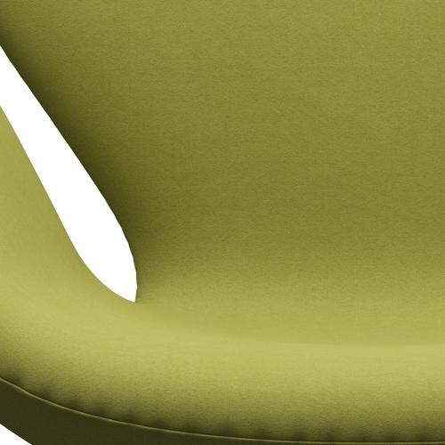 Fritz Hansen Svanstol, svart lackerad/komfort beige/grön