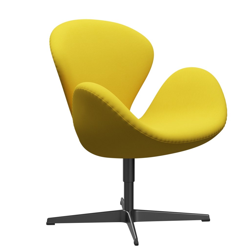 Fritz Hansen Swan -stol, svart lackerad/komfort gul (62003)