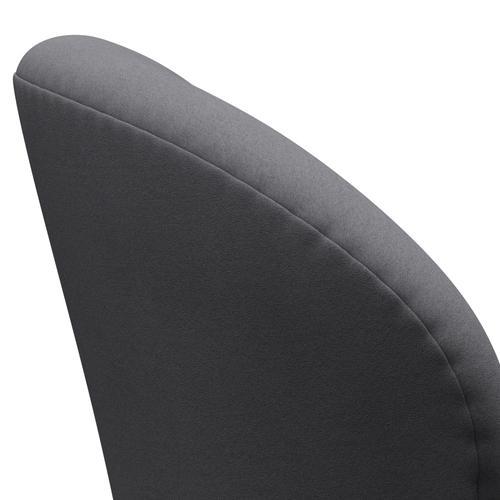 Fritz Hansen Swan -stol, svart lackerad/komfort grå (01012)