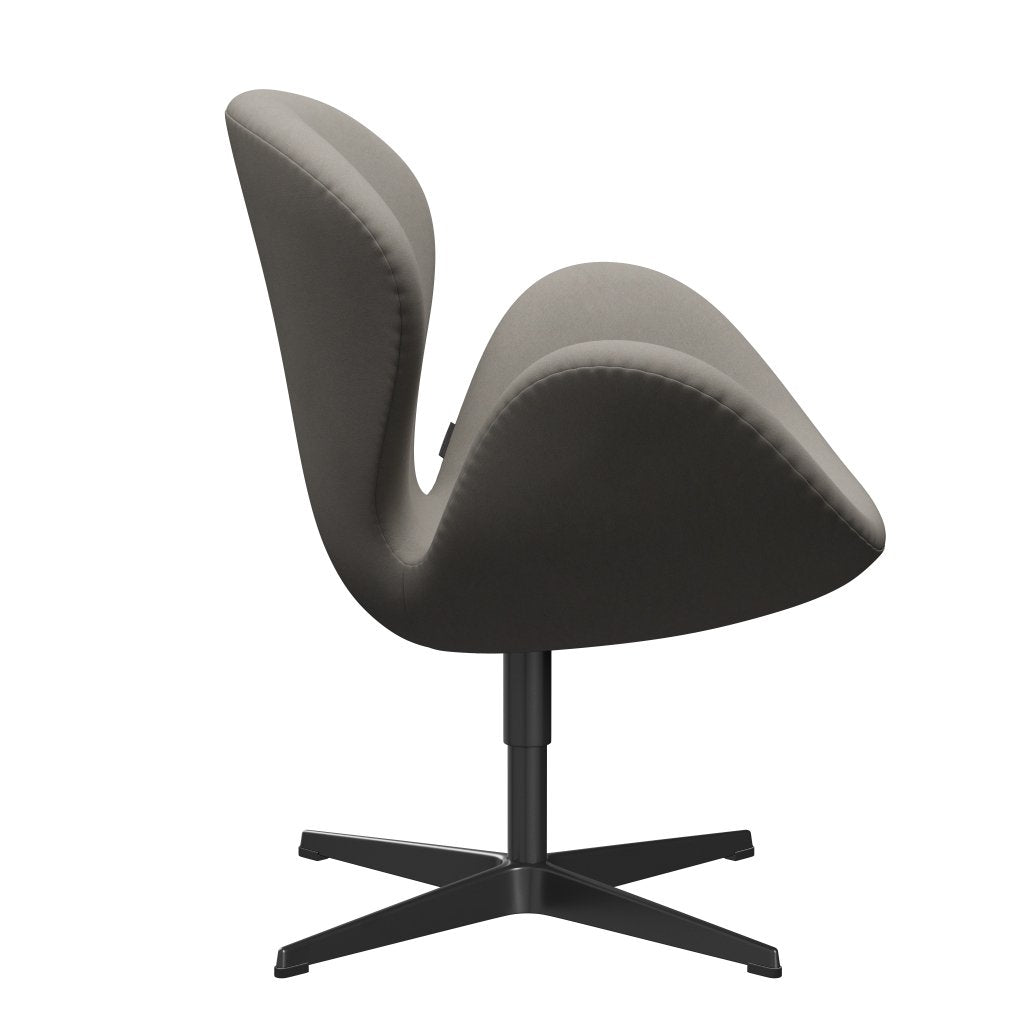 Fritz Hansen Swan -stol, svart lackerad/komfort grå (60003)