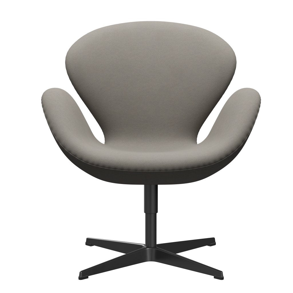 Fritz Hansen Swan -stol, svart lackerad/komfort grå (60003)