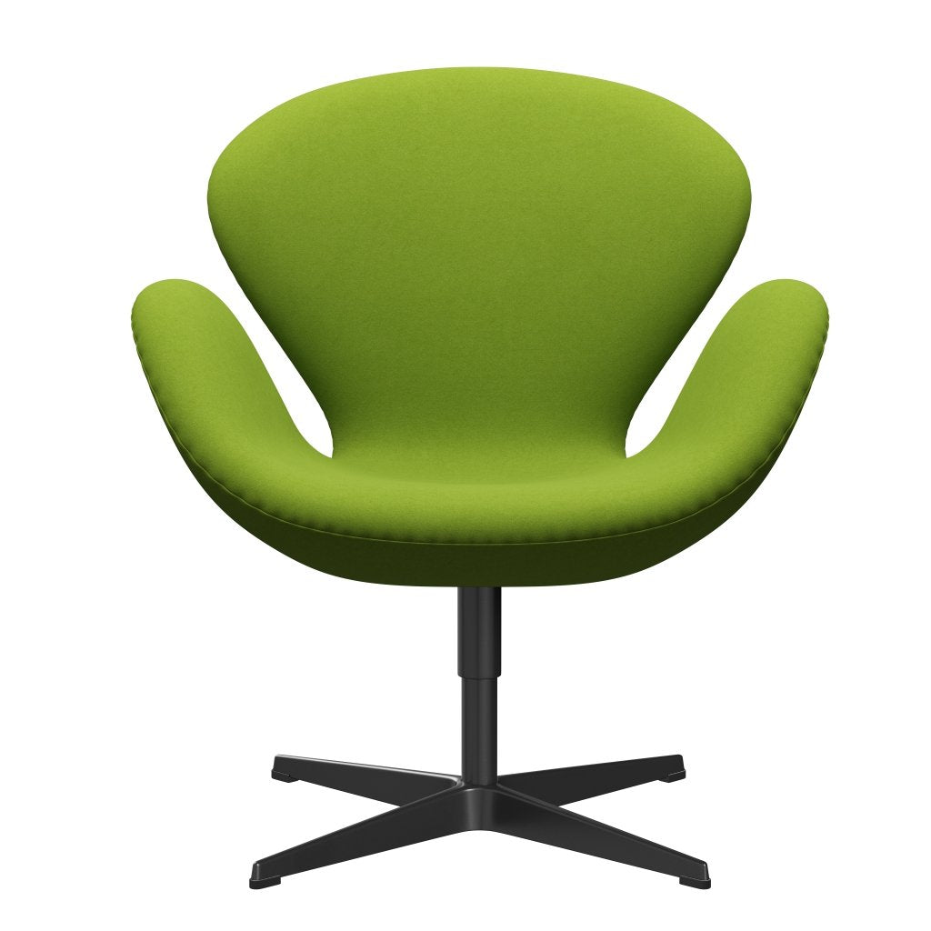 Fritz Hansen Swan -stol, svart lackerad/komfortgrön (68011)