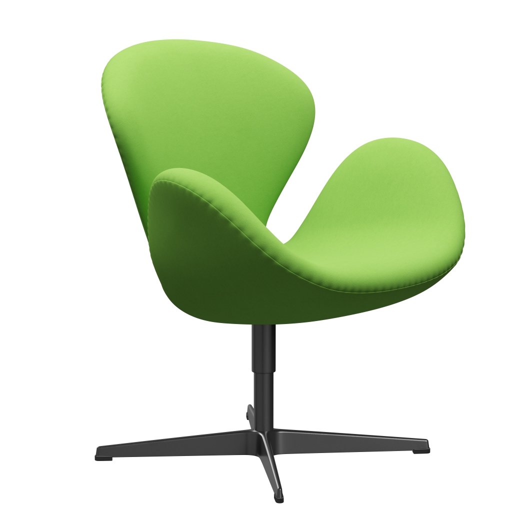 Fritz Hansen Swan -stol, svart lackerad/komfort ljusgrön (68010)