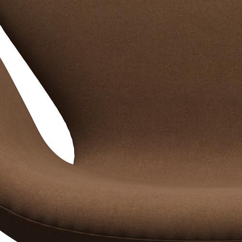 Fritz Hansen Swan -stol, svart lackerad/divina klar brun