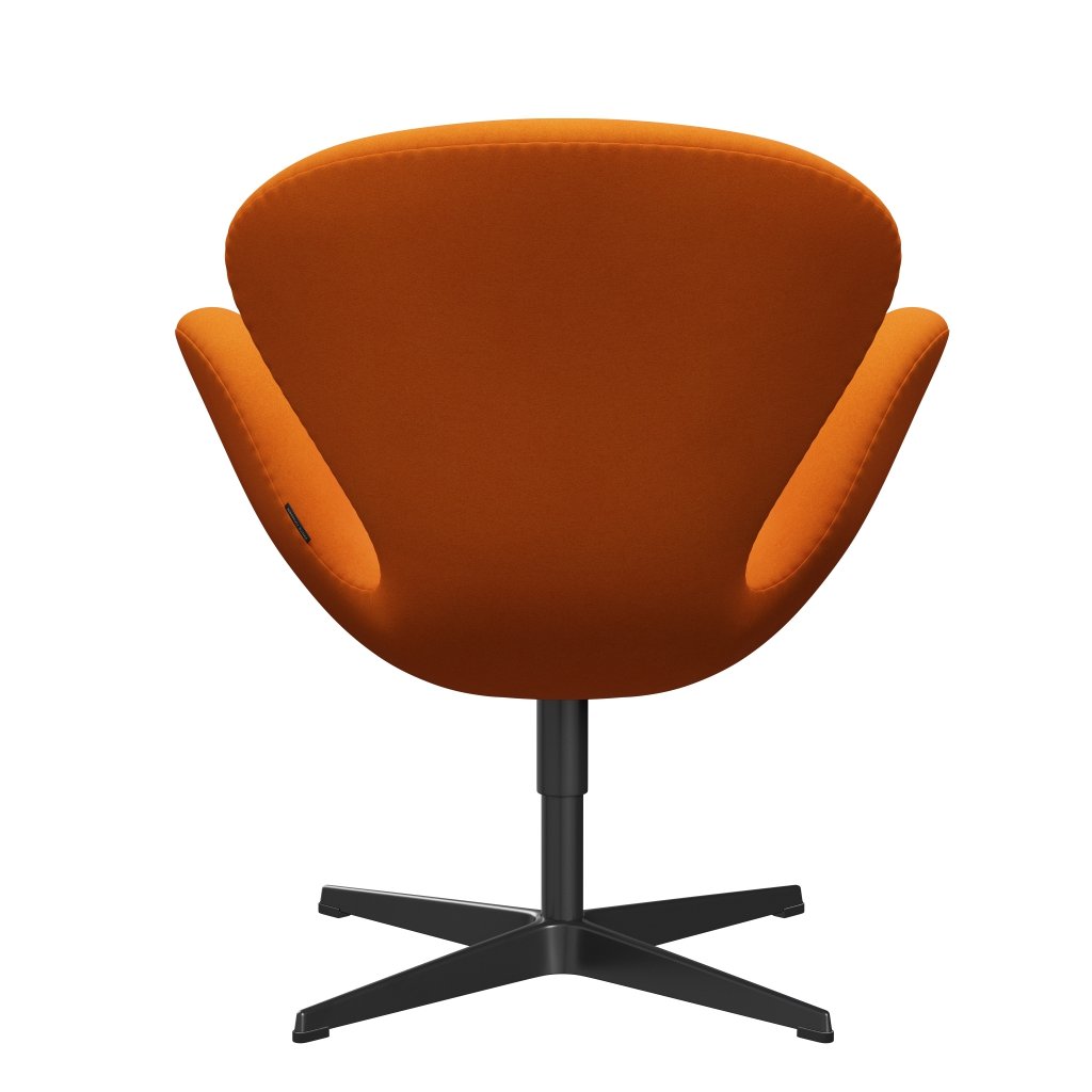 Fritz Hansen Swan -stol, svart lackerad/divina orange (444)