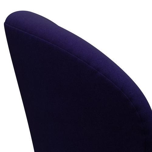Fritz Hansen Swan Chair, Black Lacquered/Divina Dark Purple (692)