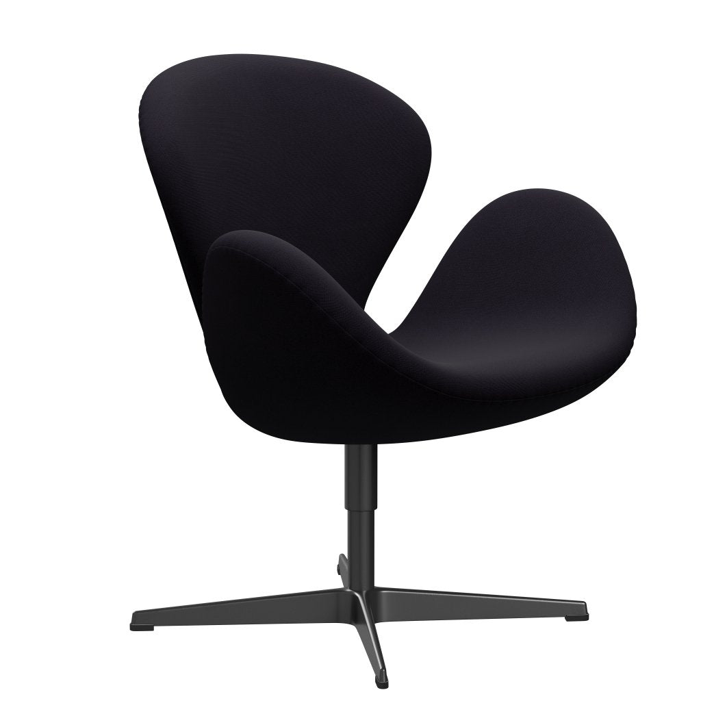 Fritz Hansen Swan -stol, svart lackerad/berömmelse Bordeaux (64055)