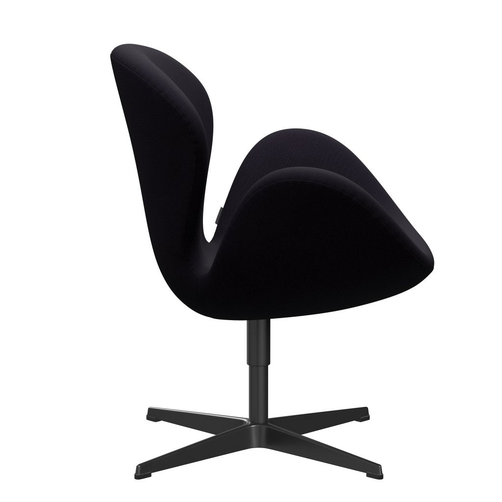 Fritz Hansen Swan -stol, svart lackerad/berömmelse Bordeaux (64055)