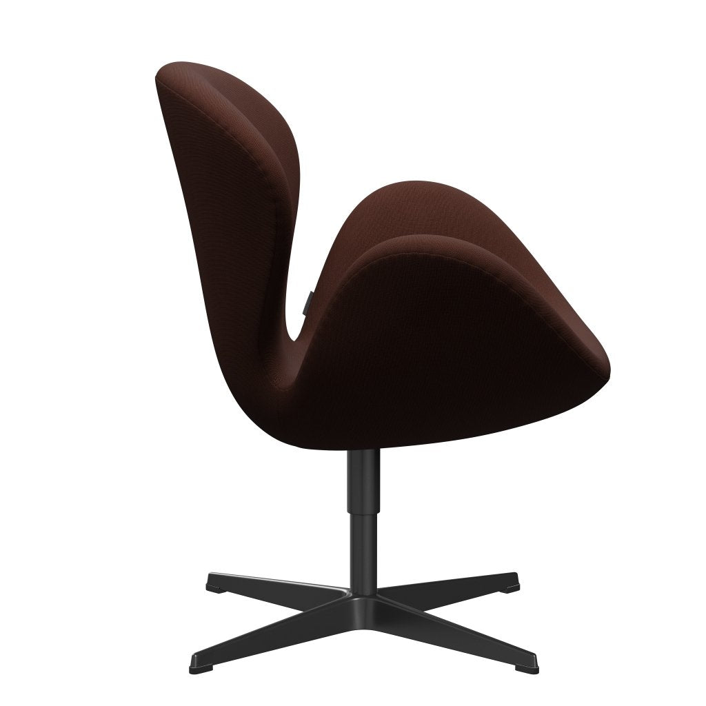 Fritz Hansen Swan Chair, Black Lackered/Fame Brown (61047)
