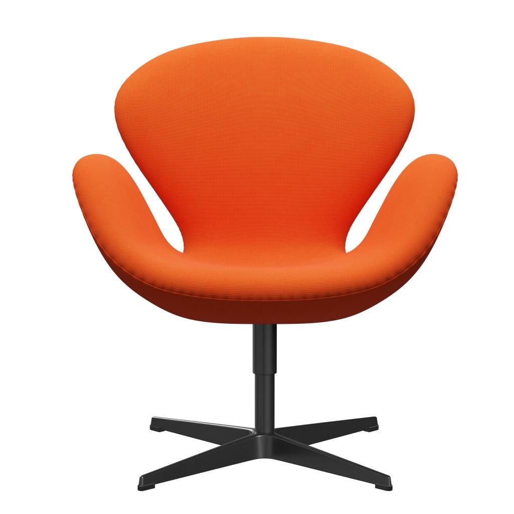 Fritz Hansen Swan -stol, svart lackerad/berömmelse orange (63016)