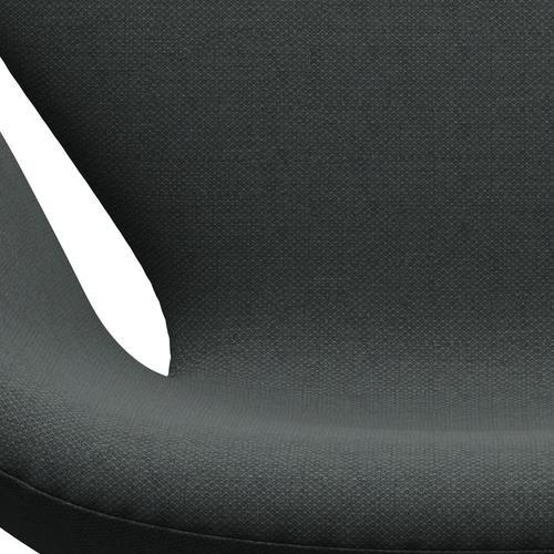 Fritz Hansen Swan -stol, svart lack/ fiord Midgrå/ mörkgrå
