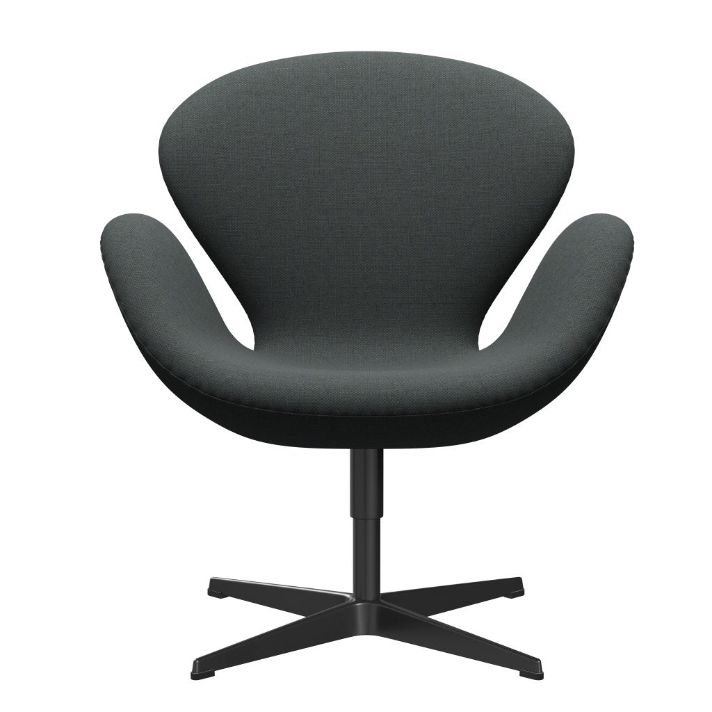 Fritz Hansen Swan -stol, svart lack/ fiord Midgrå/ mörkgrå