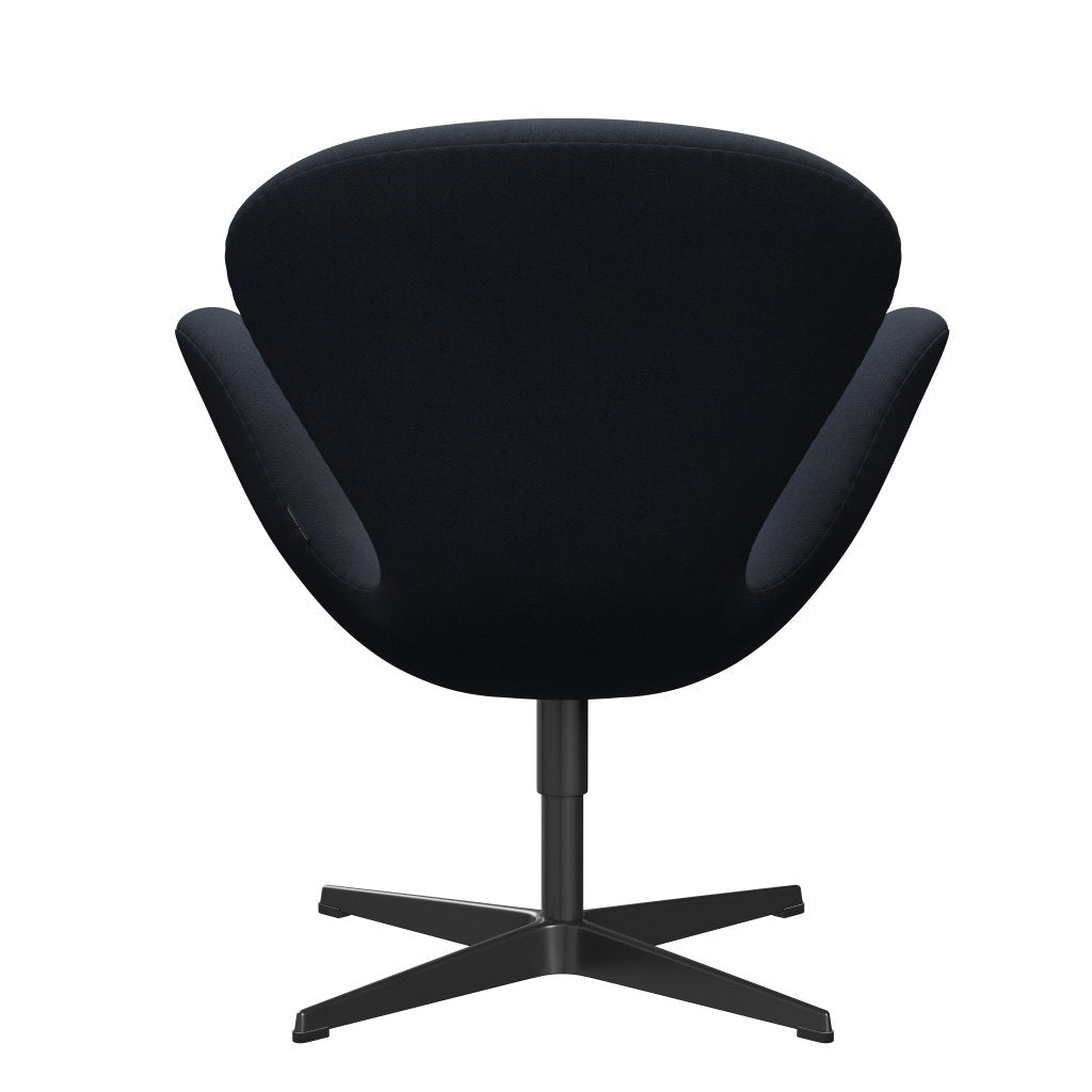 Fritz Hansen Swan -stol, svart lackerad/fiord midnattblå