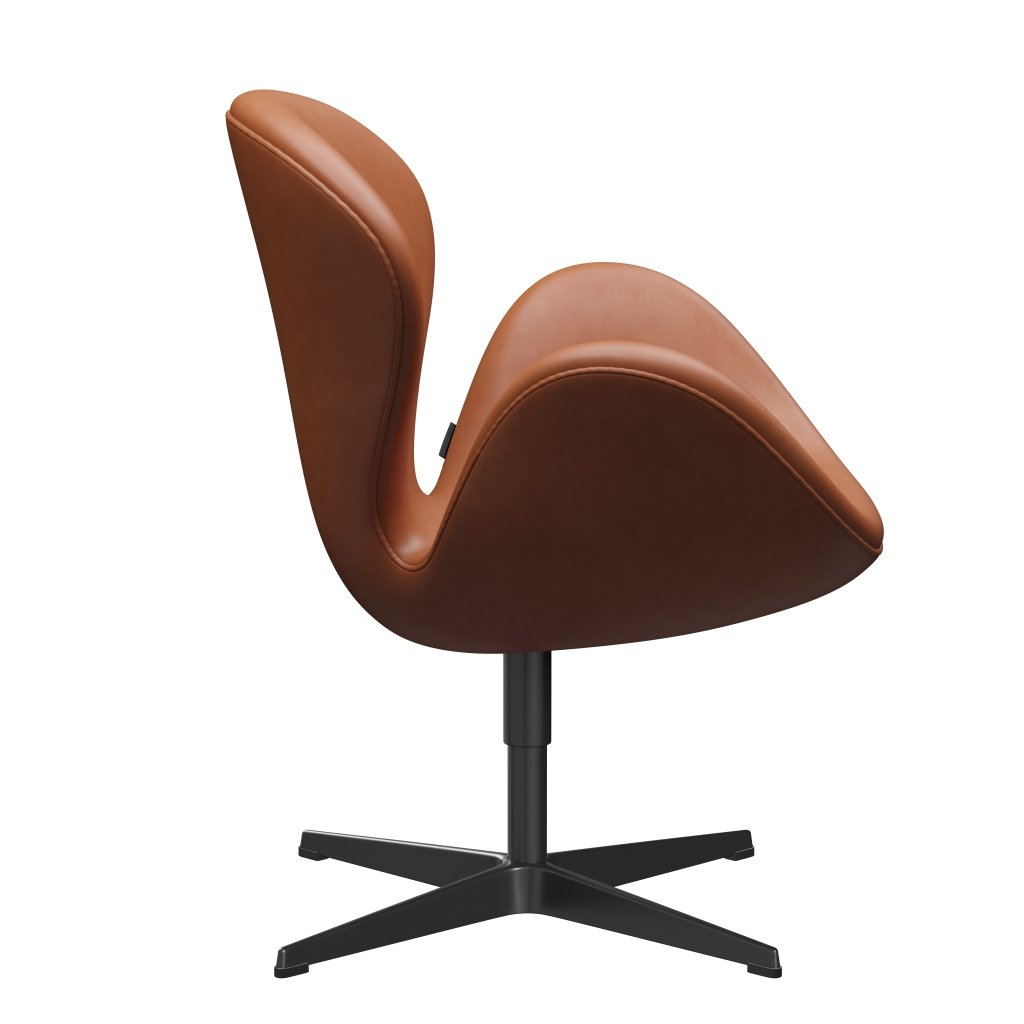 Fritz Hansen Swan Chair, Black Lacquer/Grace Walnut