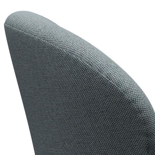 Fritz Hansen Swan-stol, svart lackerad/omskull ljusblå/naturlig