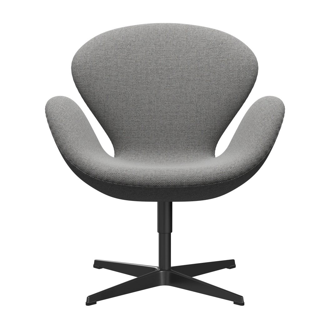 Fritz Hansen Swan-stol, svart lackerad/omskull av vit/naturlig