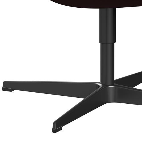 Fritz Hansen Swan -stol, svart lackerad/stålcut mörkbrun (655)