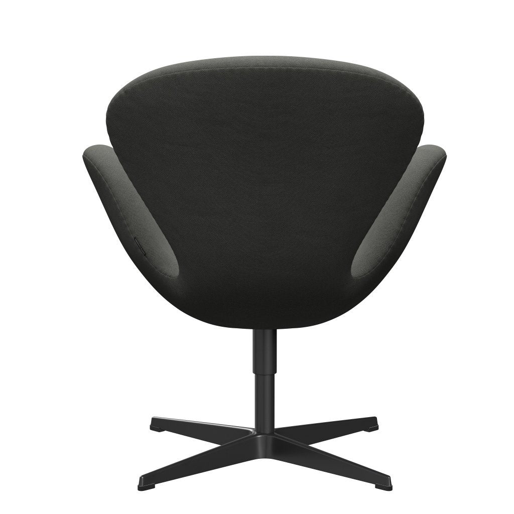 Fritz Hansen Swan -stol, svart lackerad/stålcutgrå