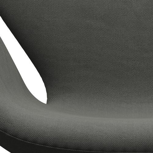 Fritz Hansen Swan -stol, svart lackerad/stålcutgrå