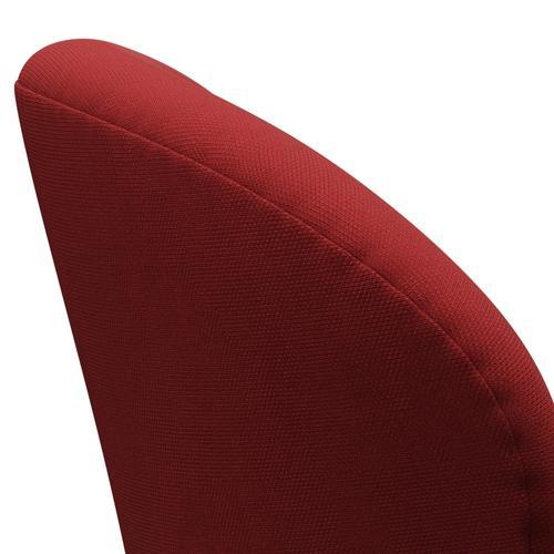 Fritz Hansen Swan -stol, svart lackerad/steelcut röd