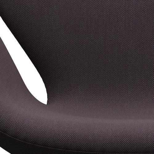 Fritz Hansen Swan -stol, svart lackerad/stålcuttrio Brown Brown