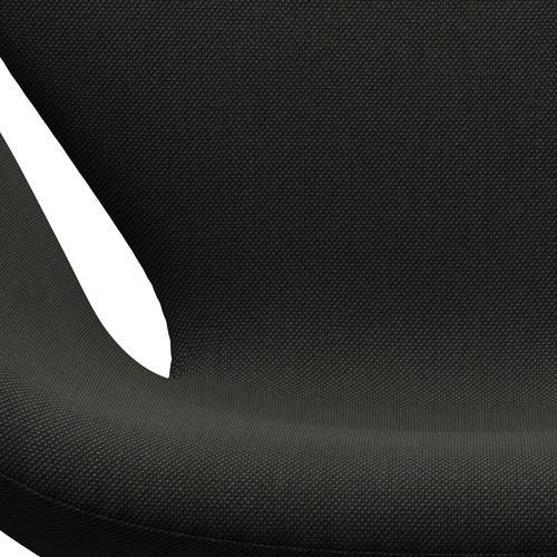 Fritz Hansen Swan -stol, svart lackerad/steelcut -trio mörkbrun