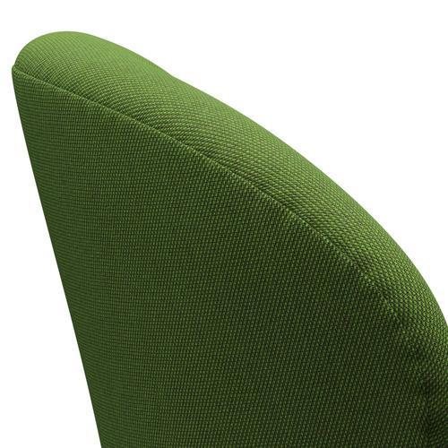 Fritz Hansen Swan -stol, svart lackerad/steelcut trio gräsgrön