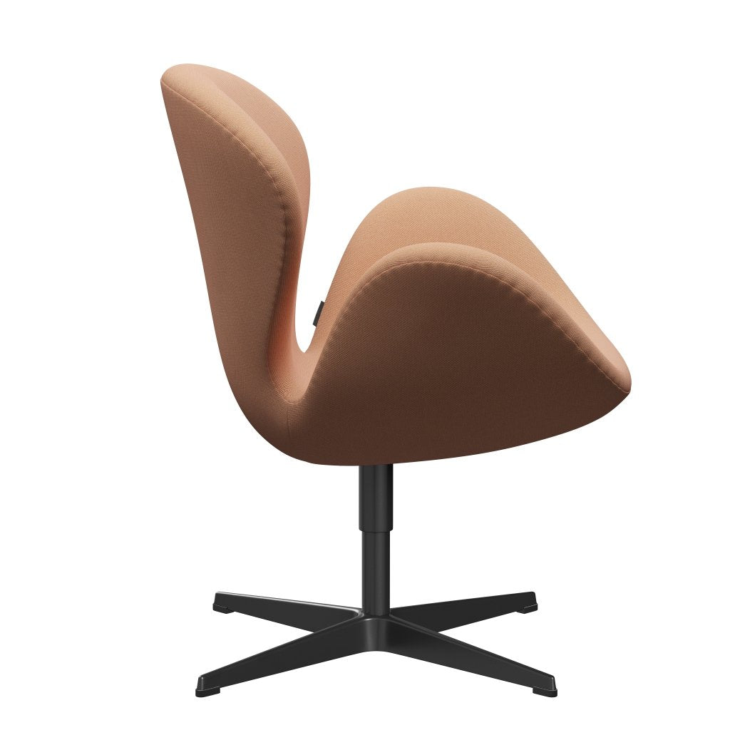 Fritz Hansen Swan -stol, svart lackerad/stålcuttrio naken